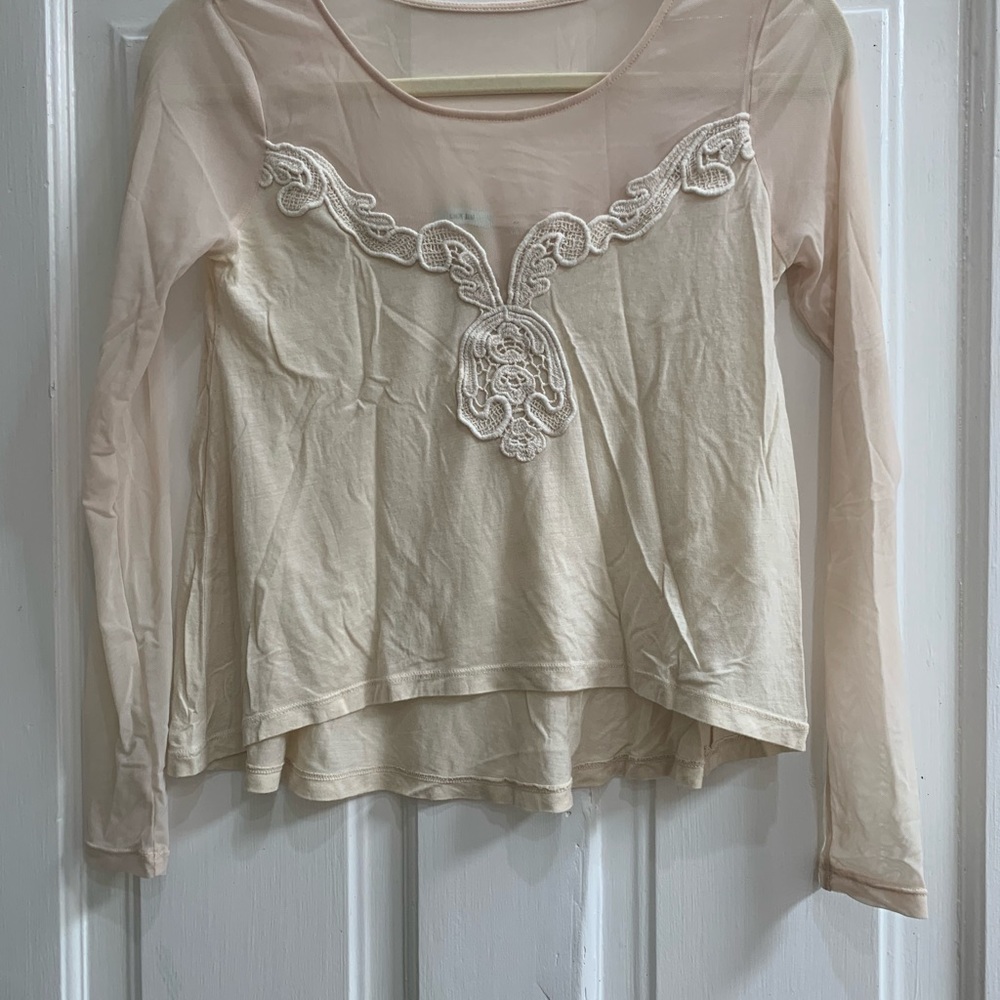 Sheer long sleeve top